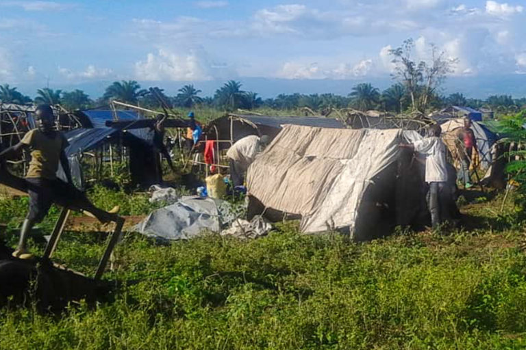 Flüchtlingslager das nach den Unwetter in Burundi entstand